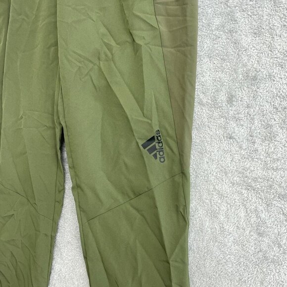 NEW Adidas Men's S Training Track Pants Olive Green Regular Fit - Picture 8 of 10